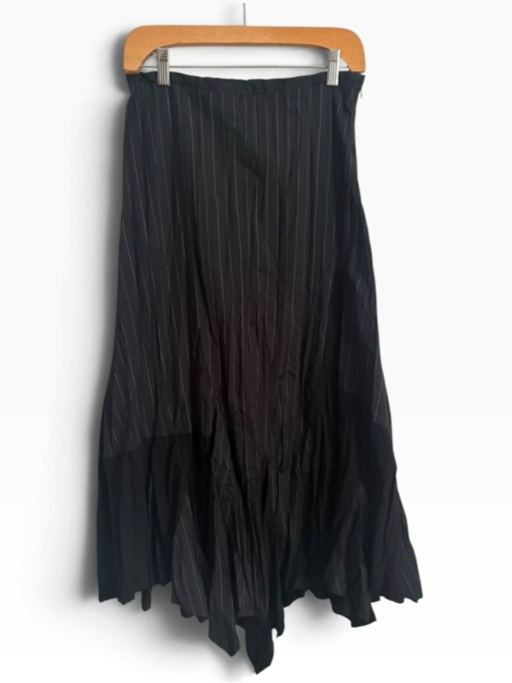 Black Edgy Asymmetrical Skirt